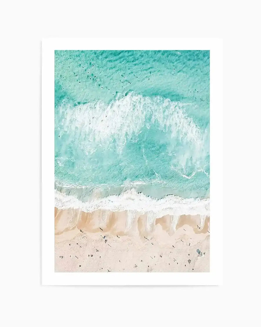 Sand to Sea Bondi | Aerial Photo Wall Art Print coastal art print