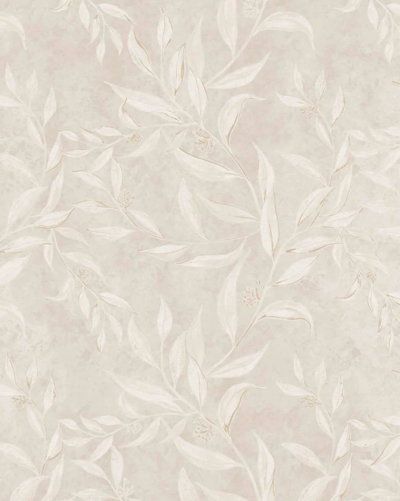 Olive Leaf Wallpaper in Sand as seen in Rachel & Ryan ‘Holiday Home Makeover’ from Olive et Oriel where you can shop wallpaper and artworks online