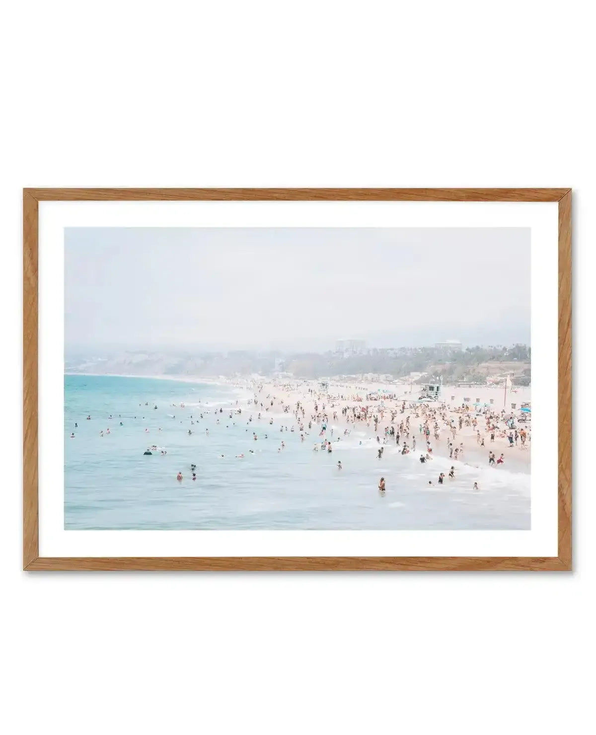 Santa Monica Beach | LS Art Print-PRINT-Olive et Oriel-Olive et Oriel-50x70 cm | 19.6" x 27.5"-Walnut-With White Border-Buy-Australian-Art-Prints-Online-with-Olive-et-Oriel-Your-Artwork-Specialists-Austrailia-Decorate-With-Coastal-Photo-Wall-Art-Prints-From-Our-Beach-House-Artwork-Collection-Fine-Poster-and-Framed-Artwork