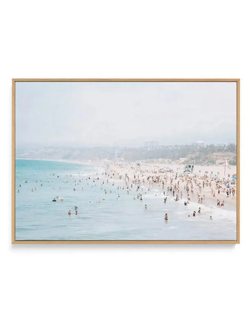 Santa Monica Beach | LS | Framed Canvas-CANVAS-You can shop wall art online with Olive et Oriel for everything from abstract art to fun kids wall art. Our beautiful modern art prints and canvas art are available from large canvas prints to wall art paintings and our proudly Australian artwork collection offers only the highest quality framed large wall art and canvas art Australia - You can buy fashion photography prints or Hampton print posters and paintings on canvas from Olive et Oriel and ha