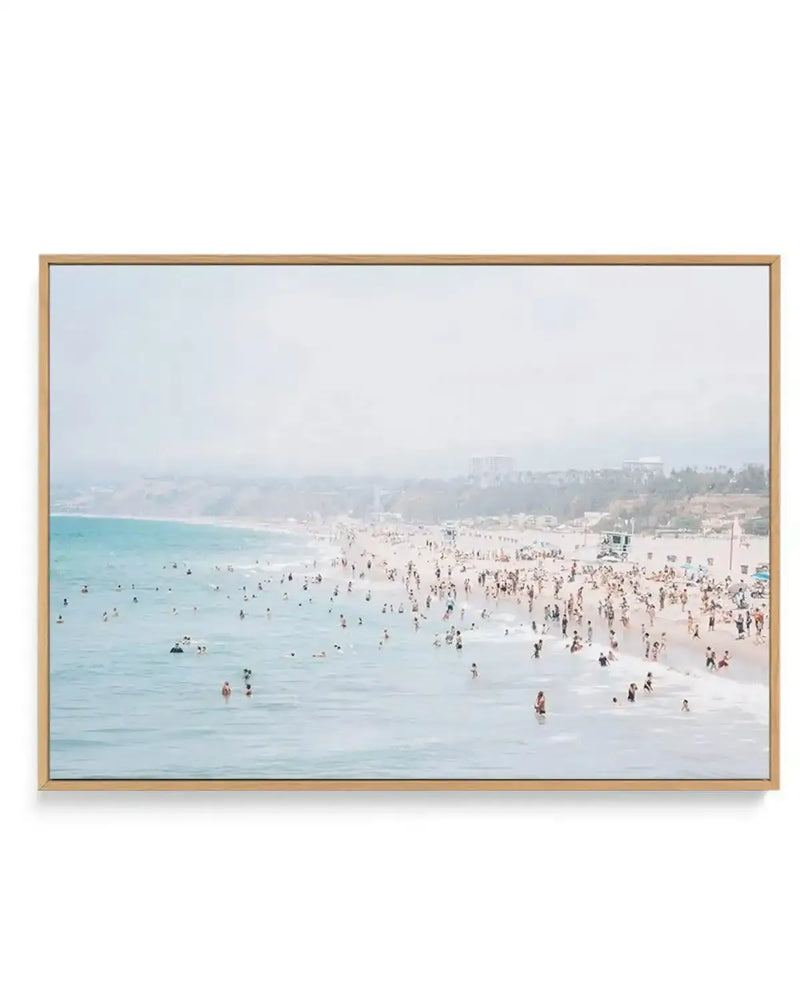 Santa Monica Beach | LS | Framed Canvas-CANVAS-You can shop wall art online with Olive et Oriel for everything from abstract art to fun kids wall art. Our beautiful modern art prints and canvas art are available from large canvas prints to wall art paintings and our proudly Australian artwork collection offers only the highest quality framed large wall art and canvas art Australia - You can buy fashion photography prints or Hampton print posters and paintings on canvas from Olive et Oriel and ha