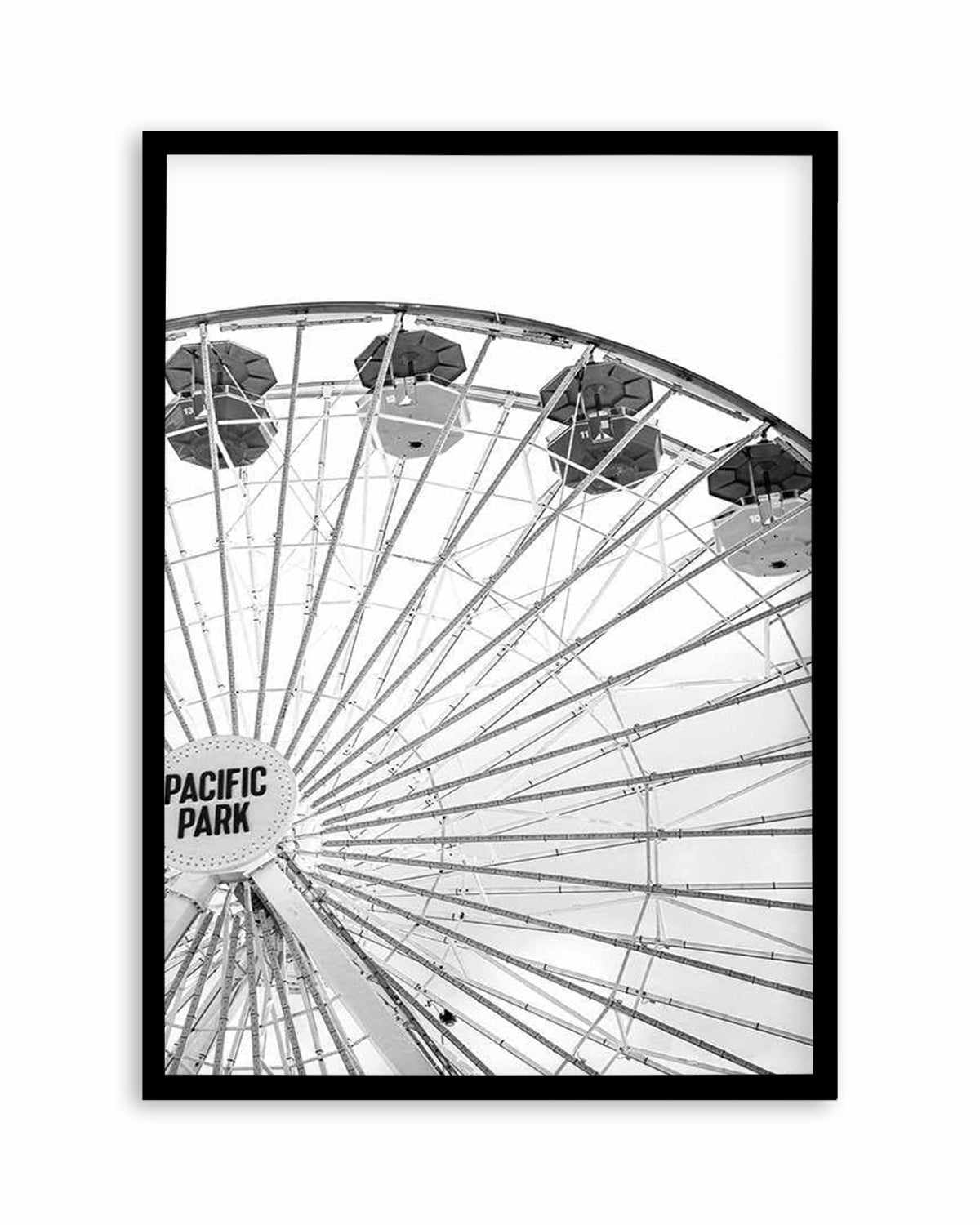 Santa Monica Fun B&W | PT Art Print