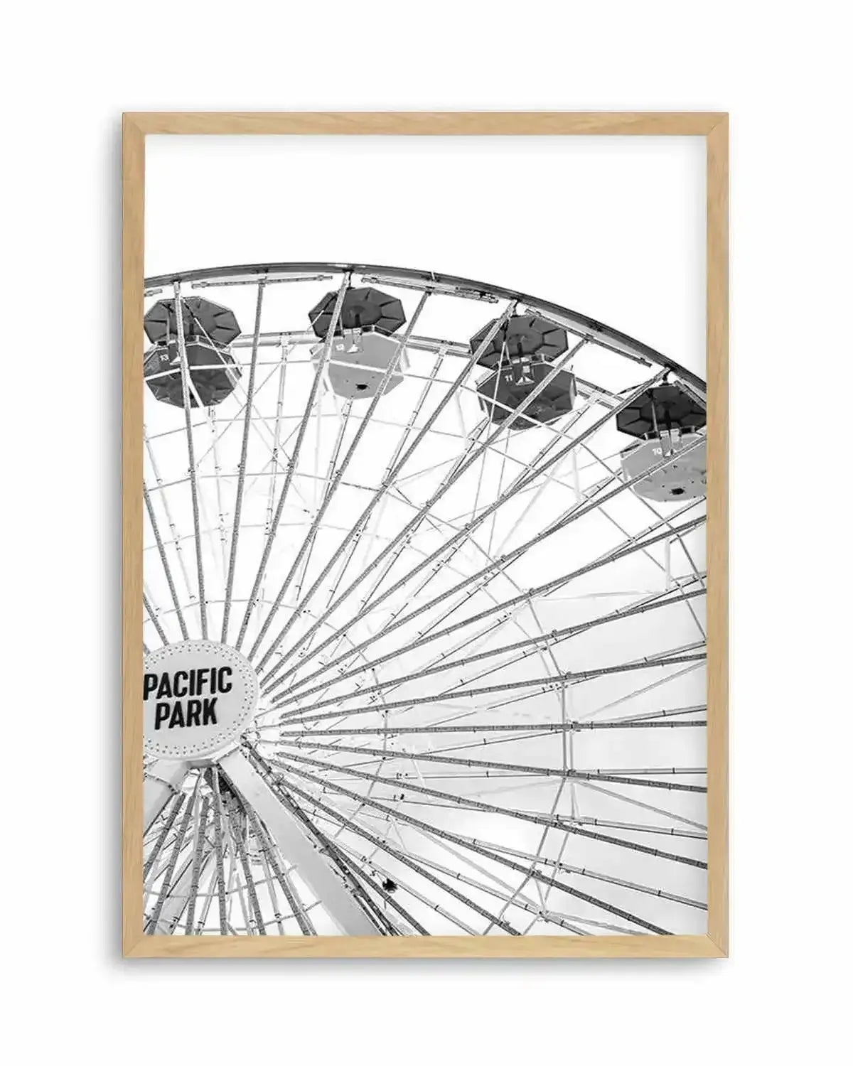 Santa Monica Fun B&W | PT Art Print from Olive et Oriel where you can shop wallpaper and artworks online