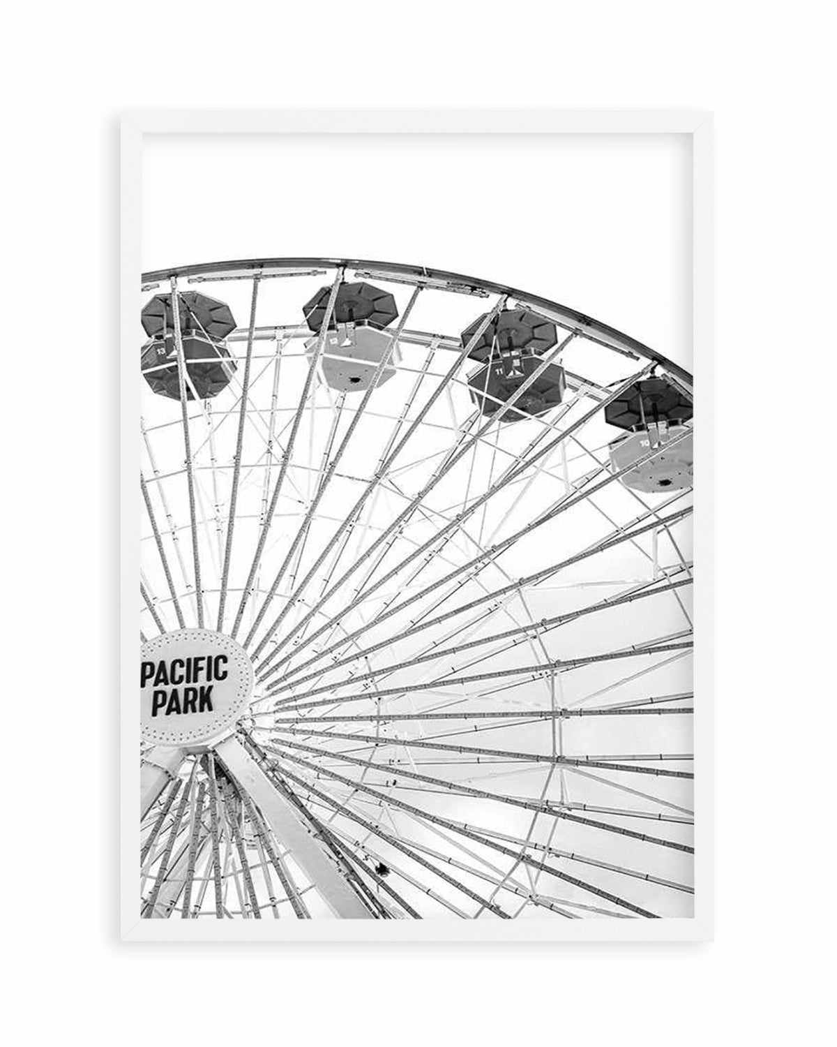 Santa Monica Fun B&W | PT Art Print