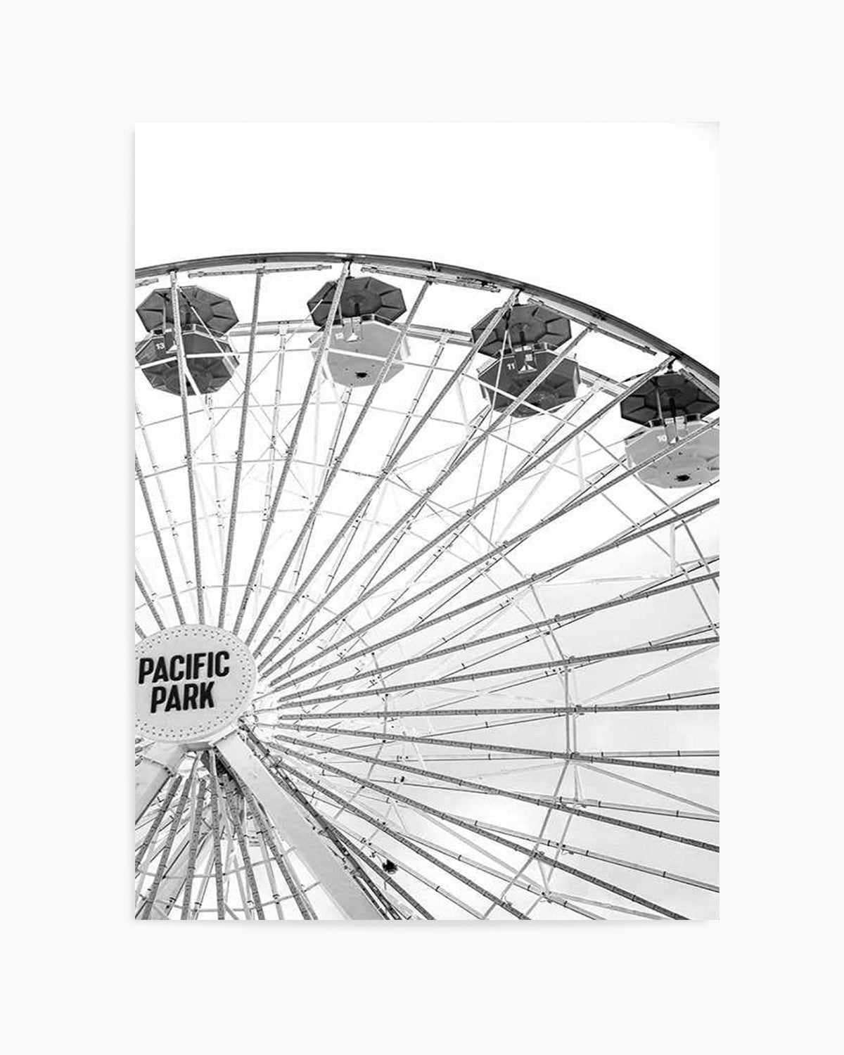 Santa Monica Fun B&W | PT Art Print