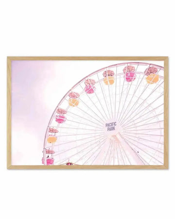 Santa Monica Fun  LS Art Print art print, framed