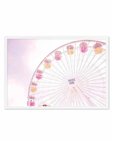 Santa Monica Fun  LS Art Print art print, framed