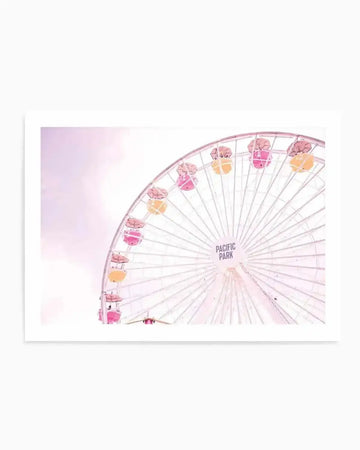 Santa Monica Fun  LS Art Print art print, framed