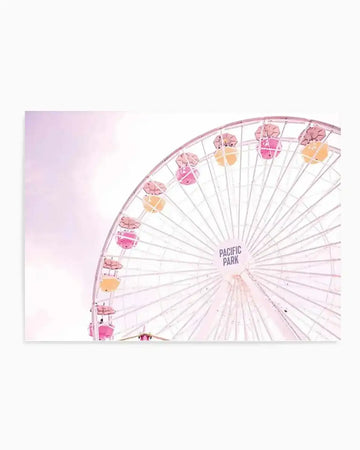 Santa Monica Fun  LS Art Print art print, framed