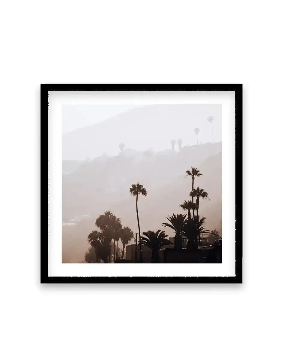 Santa Monica Sunset SQ Art Print-PRINT-Olive et Oriel-Olive et Oriel-70x70 cm | 27.5" x 27.5"-Black-With White Border-Buy-Australian-Art-Prints-Online-with-Olive-et-Oriel-Your-Artwork-Specialists-Austrailia-Decorate-With-Coastal-Photo-Wall-Art-Prints-From-Our-Beach-House-Artwork-Collection-Fine-Poster-and-Framed-Artwork