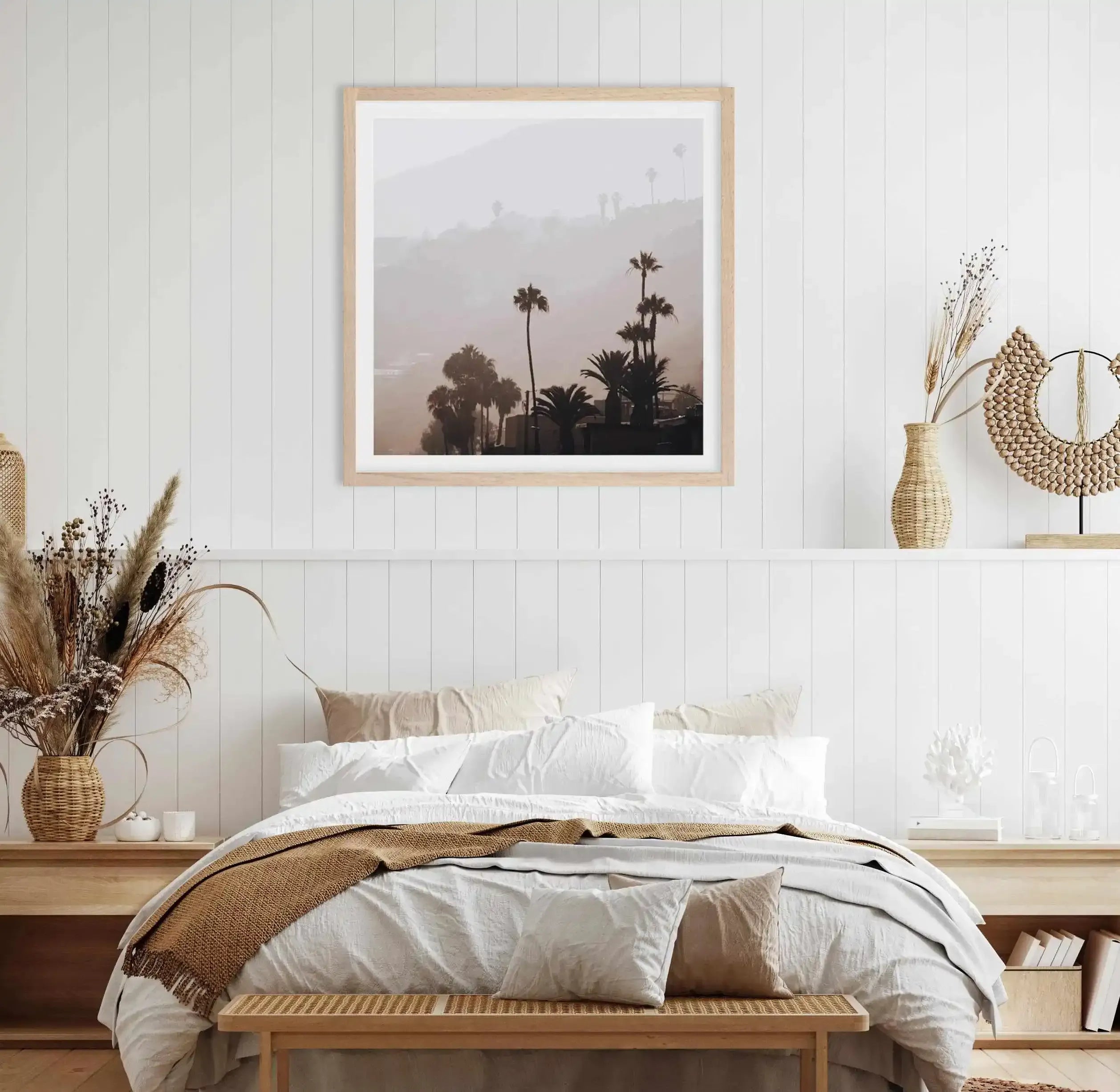 Santa Monica Sunset SQ Art Print-PRINT-Olive et Oriel-Olive et Oriel-Buy-Australian-Art-Prints-Online-with-Olive-et-Oriel-Your-Artwork-Specialists-Austrailia-Decorate-With-Coastal-Photo-Wall-Art-Prints-From-Our-Beach-House-Artwork-Collection-Fine-Poster-and-Framed-Artwork