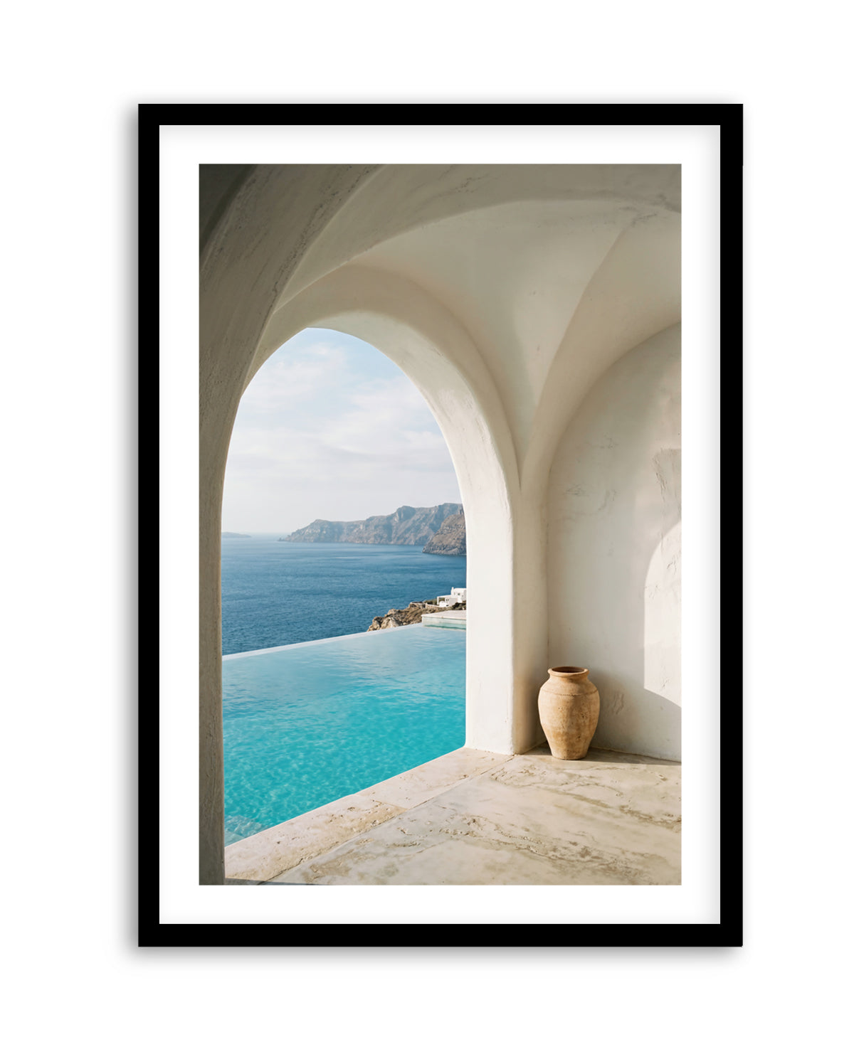 Santorini Azure Waters | Art Print