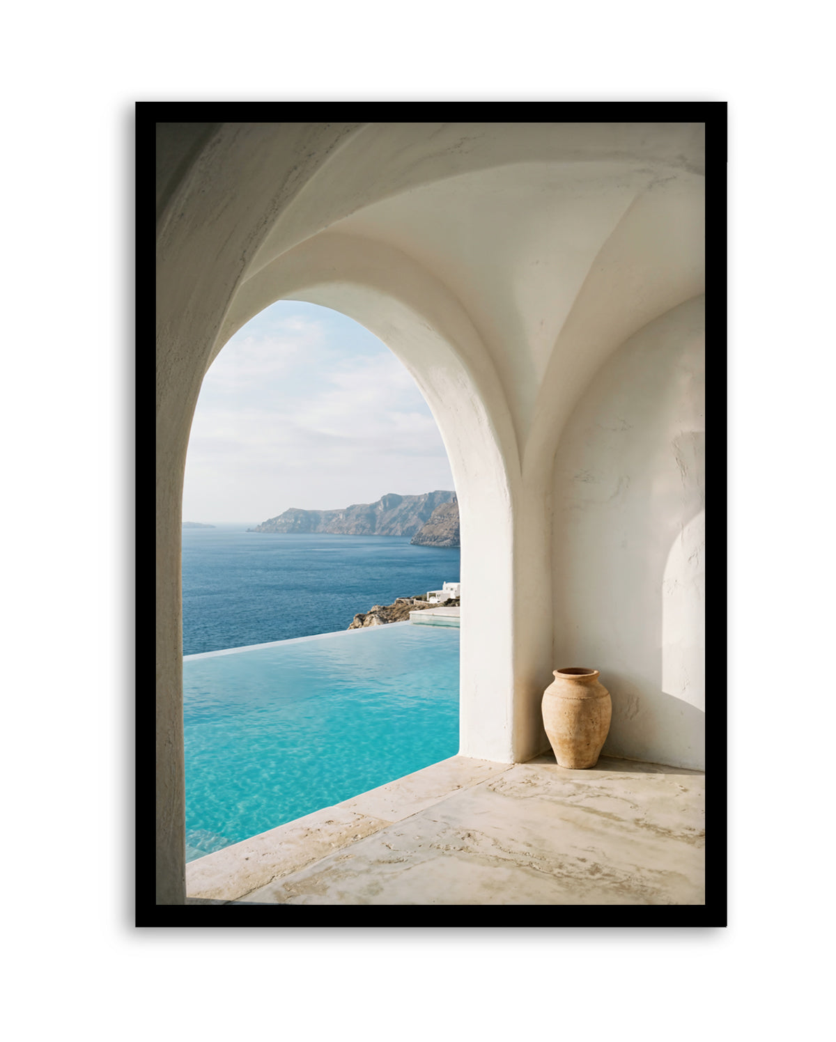 Santorini Azure Waters | Art Print