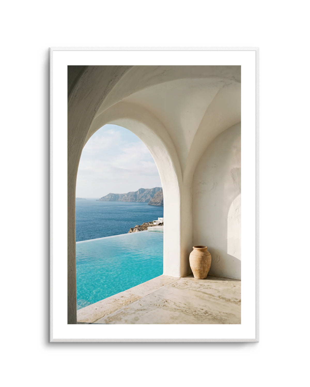 Santorini Azure Waters | Art Print