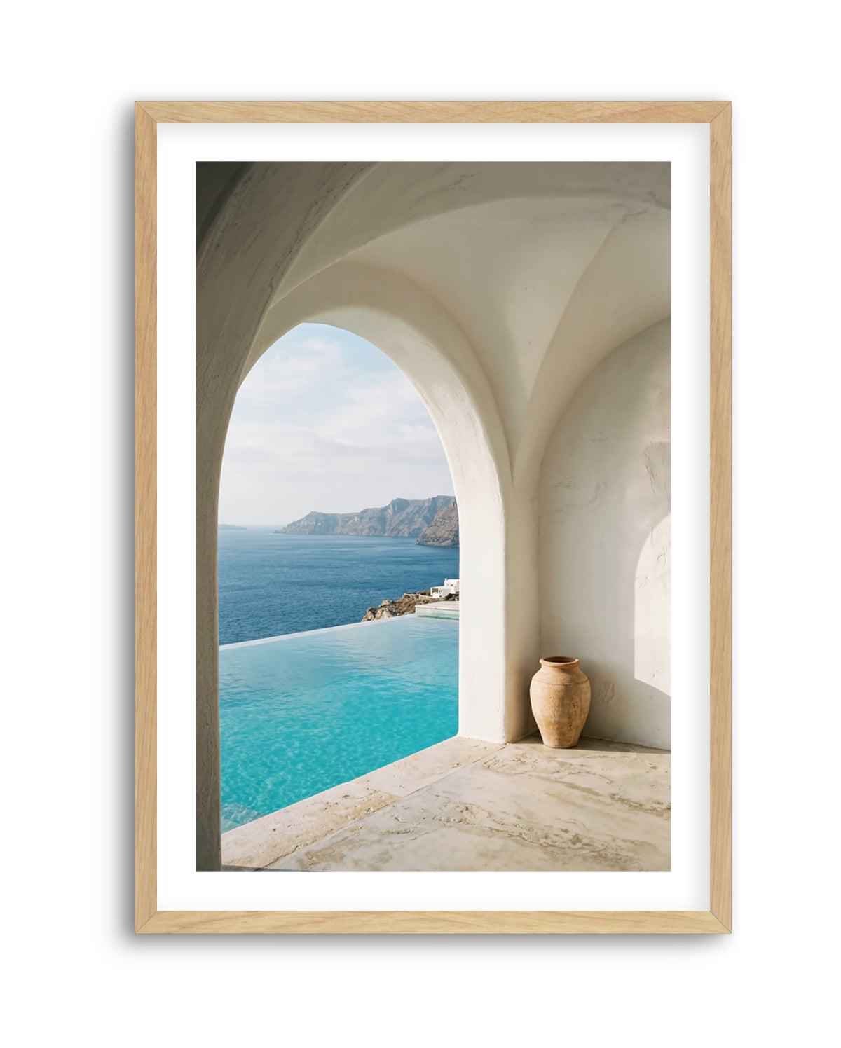 Santorini Azure Waters | Art Print