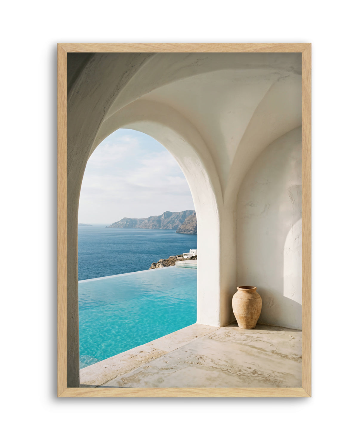 Santorini Azure Waters | Art Print