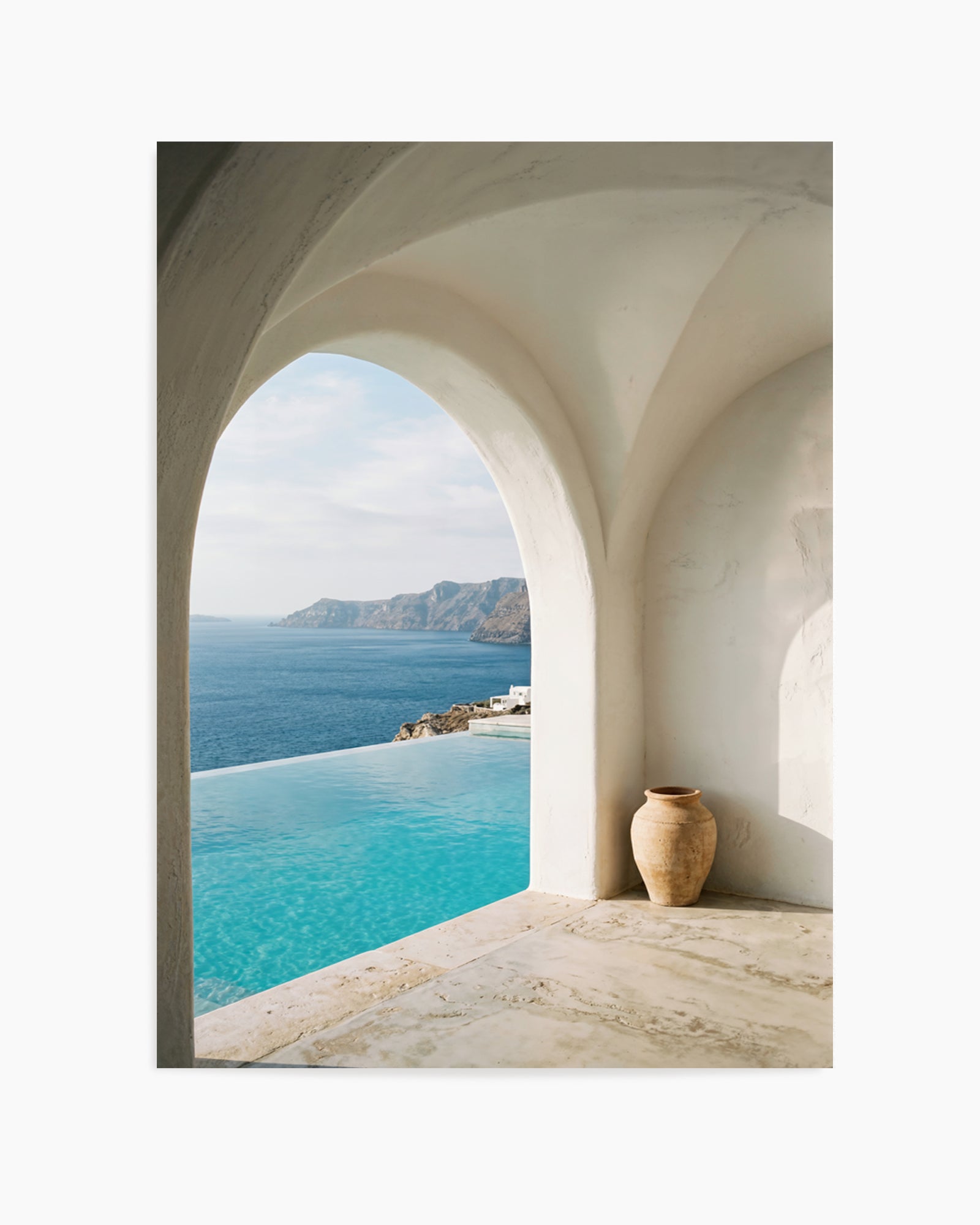 Santorini Azure Waters | Art Print