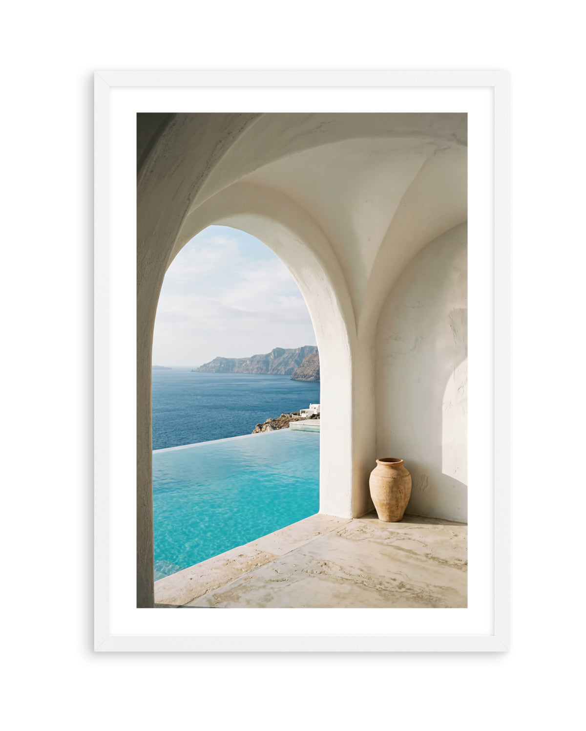 Santorini Azure Waters | Art Print