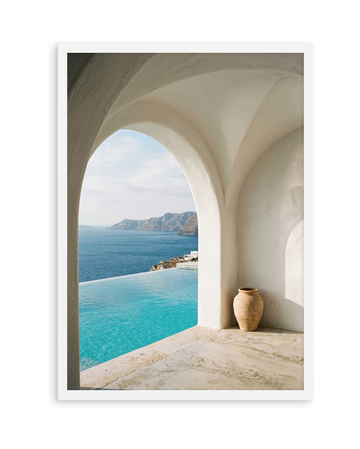 Santorini Azure Waters | Art Print