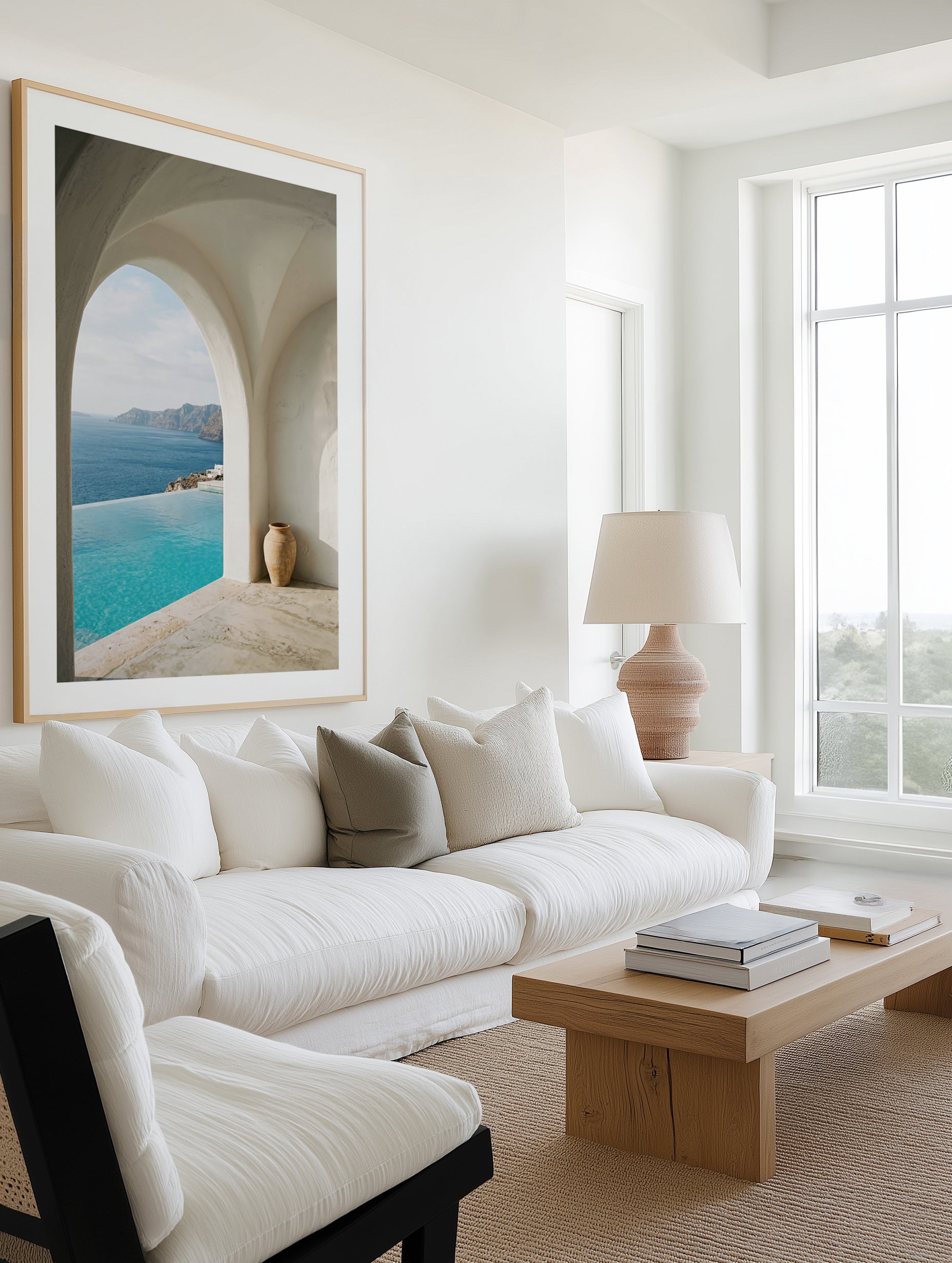 Santorini Azure Waters | Art Print