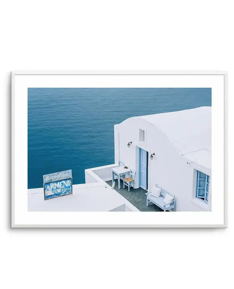 Santorini Blues | LS Art Print-Shop Greece Wall Art Prints Online with Olive et Oriel - Our collection of Greek Islands art prints offer unique wall art including blue domes of Santorini in Oia, mediterranean sea prints and incredible posters from Milos and other Greece landscape photography - this collection will add mediterranean blue to your home, perfect for updating the walls in coastal, beach house style. There is Greece art on canvas and extra large wall art with fast, free shipping acros
