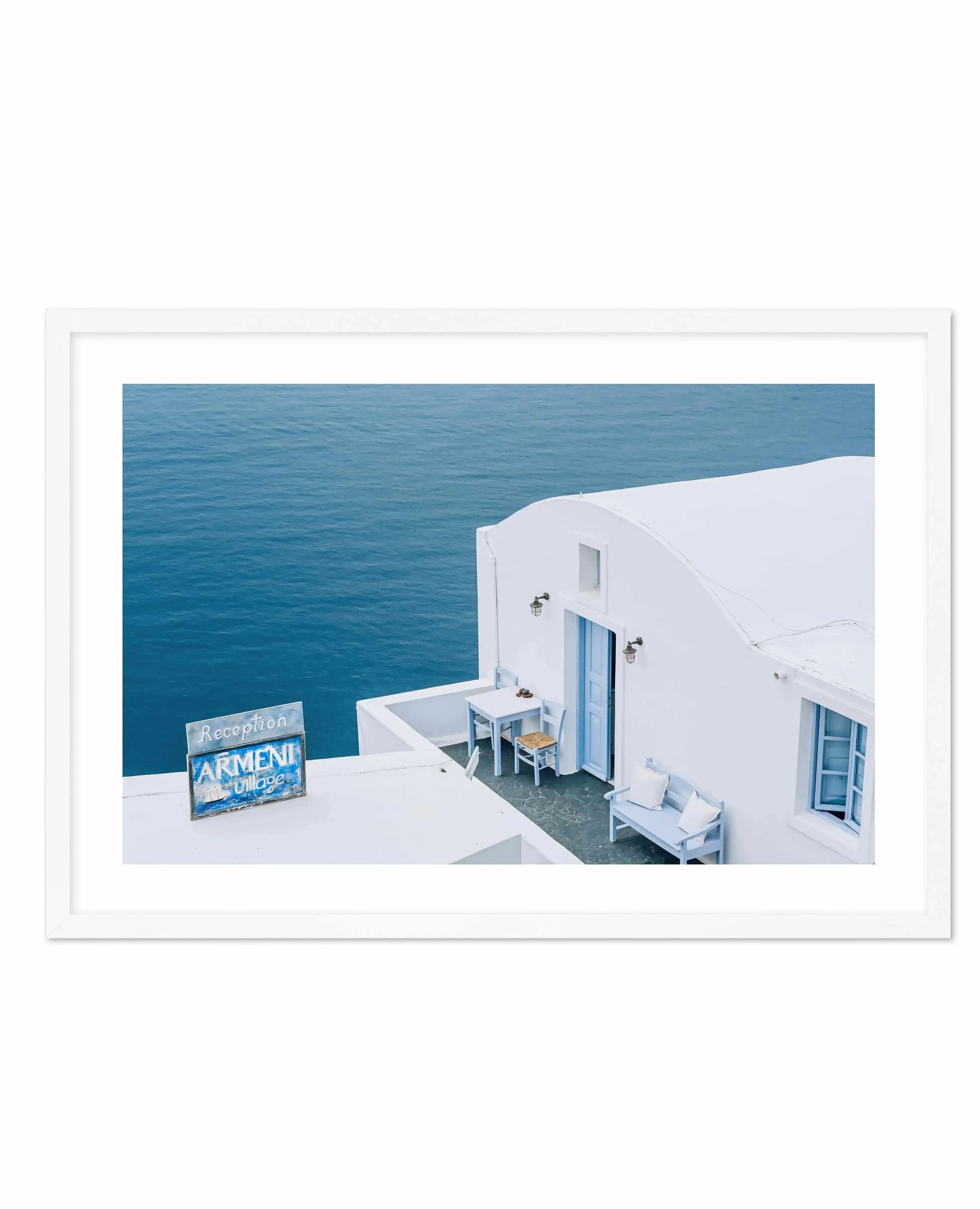 Santorini Blues | LS Art Print-Shop Greece Wall Art Prints Online with Olive et Oriel - Our collection of Greek Islands art prints offer unique wall art including blue domes of Santorini in Oia, mediterranean sea prints and incredible posters from Milos and other Greece landscape photography - this collection will add mediterranean blue to your home, perfect for updating the walls in coastal, beach house style. There is Greece art on canvas and extra large wall art with fast, free shipping acros