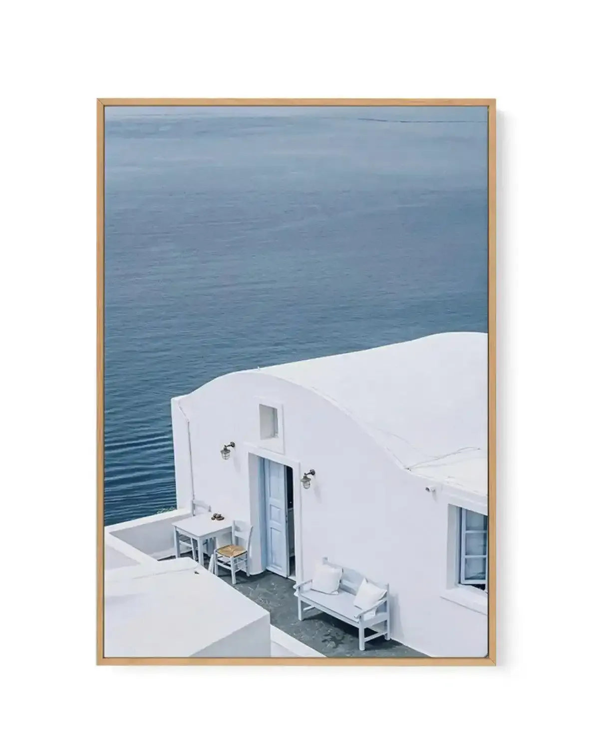 Santorini Blues | PT | Framed Canvas-Shop Greece Wall Art Prints Online with Olive et Oriel - Our collection of Greek Islands art prints offer unique wall art including blue domes of Santorini in Oia, mediterranean sea prints and incredible posters from Milos and other Greece landscape photography - this collection will add mediterranean blue to your home, perfect for updating the walls in coastal, beach house style. There is Greece art on canvas and extra large wall art with fast, free shipping