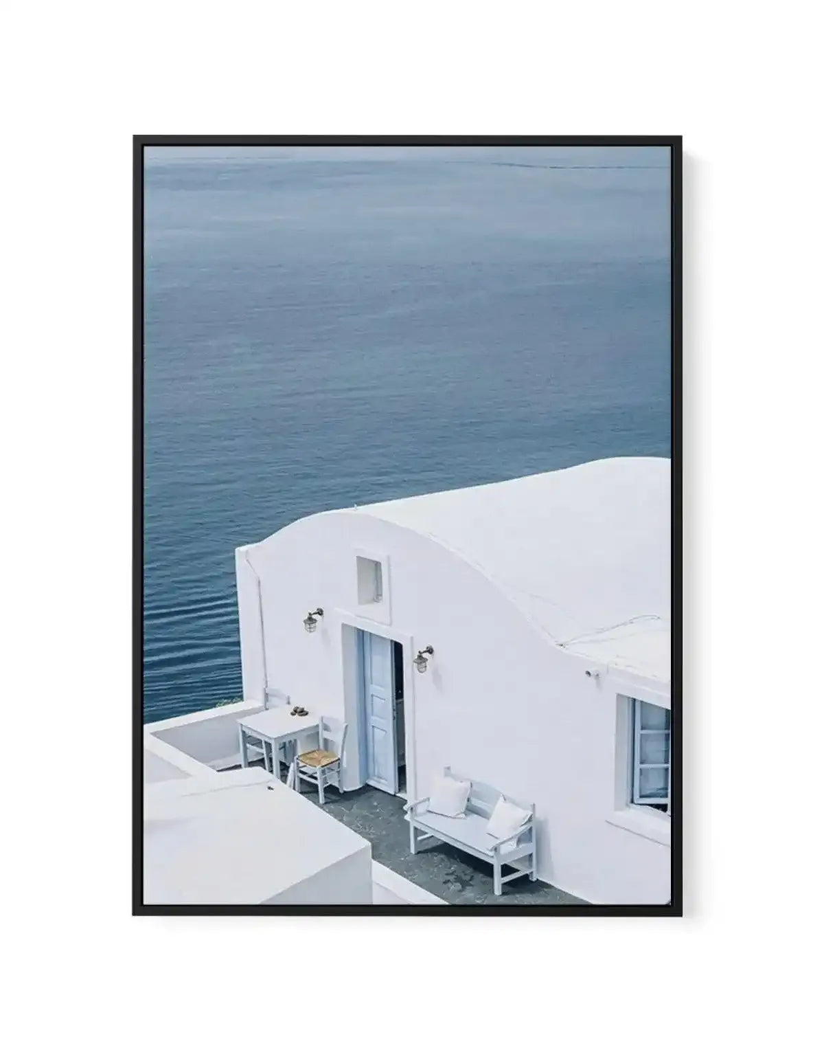 Santorini Blues | PT | Framed Canvas-Shop Greece Wall Art Prints Online with Olive et Oriel - Our collection of Greek Islands art prints offer unique wall art including blue domes of Santorini in Oia, mediterranean sea prints and incredible posters from Milos and other Greece landscape photography - this collection will add mediterranean blue to your home, perfect for updating the walls in coastal, beach house style. There is Greece art on canvas and extra large wall art with fast, free shipping
