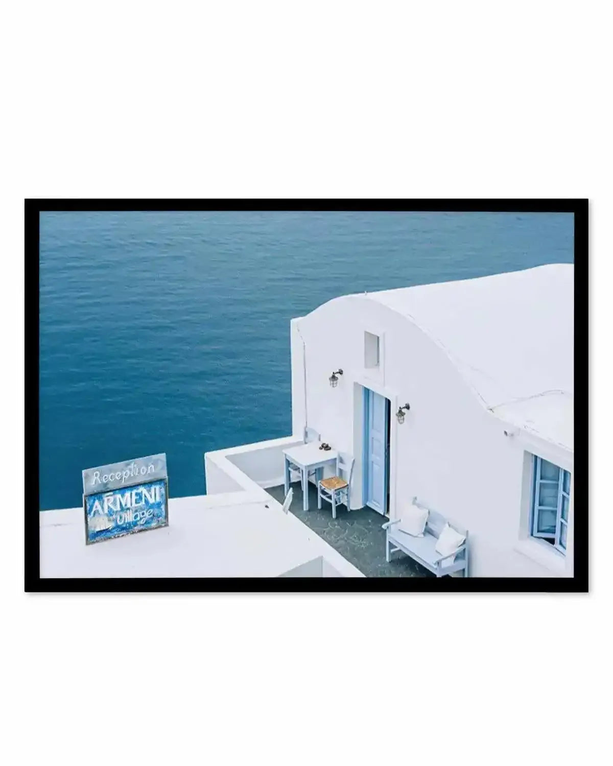 Santorini Blues | LS Art Print from Olive et Oriel where you can shop wallpaper and artworks online