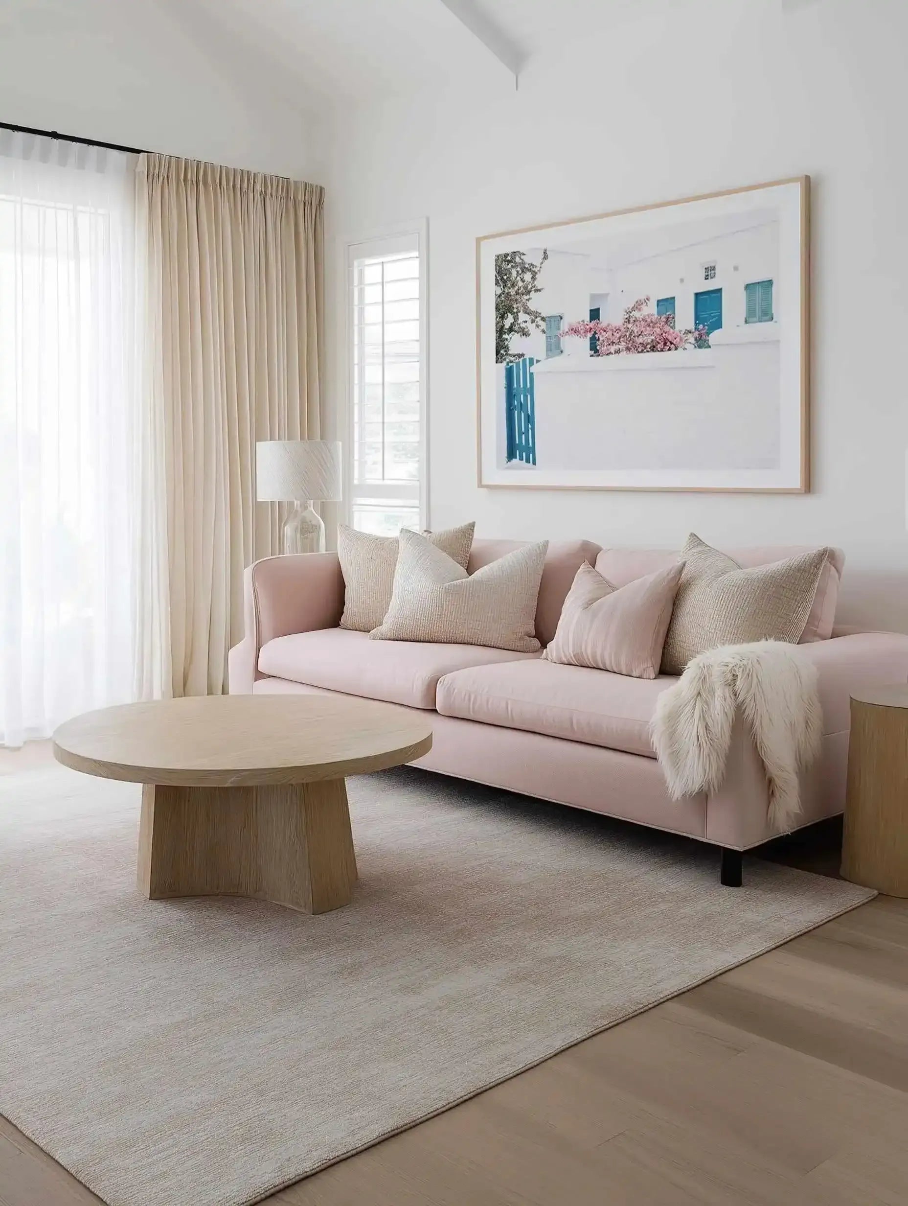 Santorini In Spring Art Print from Olive et Oriel where you can shop wallpaper and artworks online