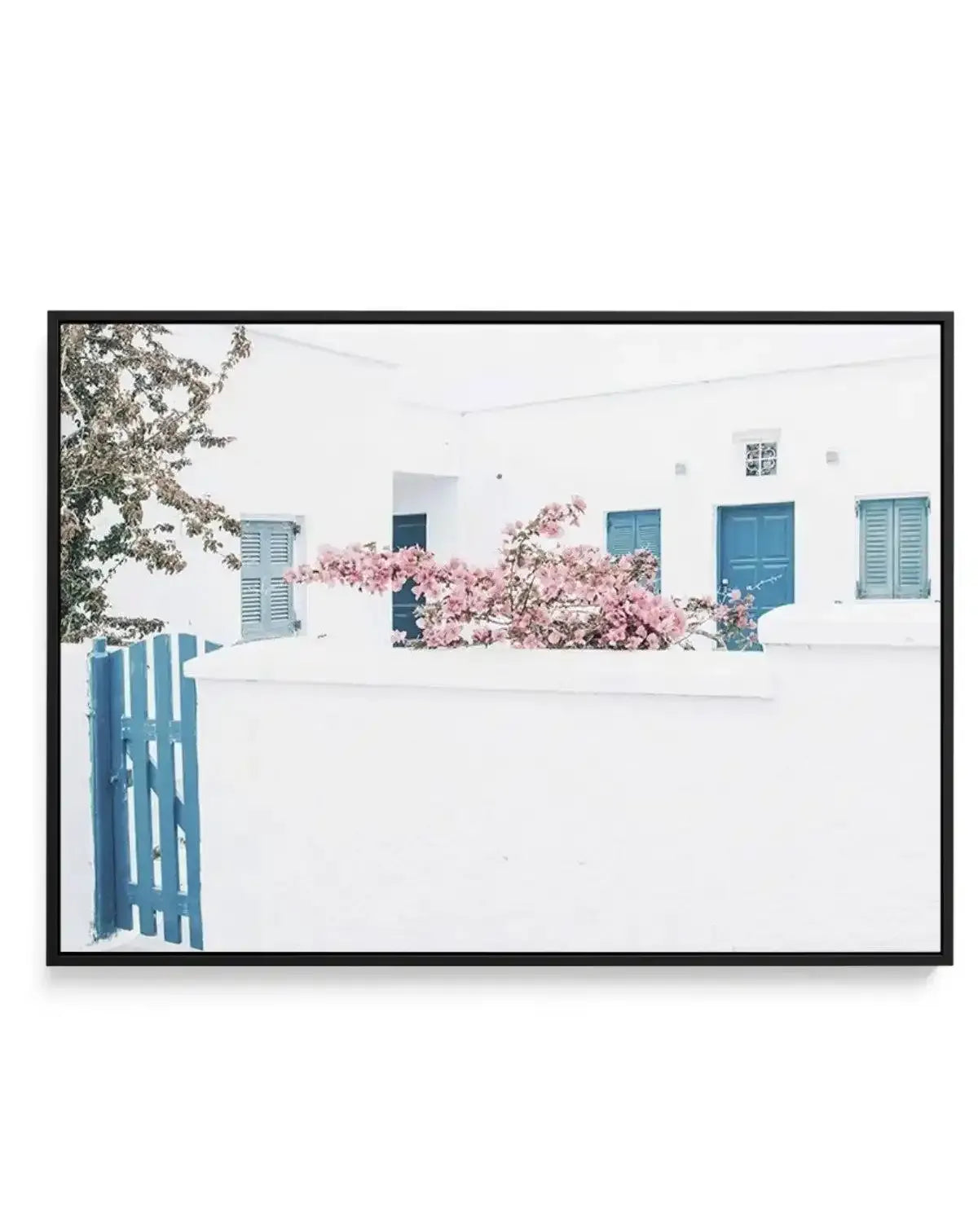 Santorini In Spring | Framed Canvas-Shop Greece Wall Art Prints Online with Olive et Oriel - Our collection of Greek Islands art prints offer unique wall art including blue domes of Santorini in Oia, mediterranean sea prints and incredible posters from Milos and other Greece landscape photography - this collection will add mediterranean blue to your home, perfect for updating the walls in coastal, beach house style. There is Greece art on canvas and extra large wall art with fast, free shipping 