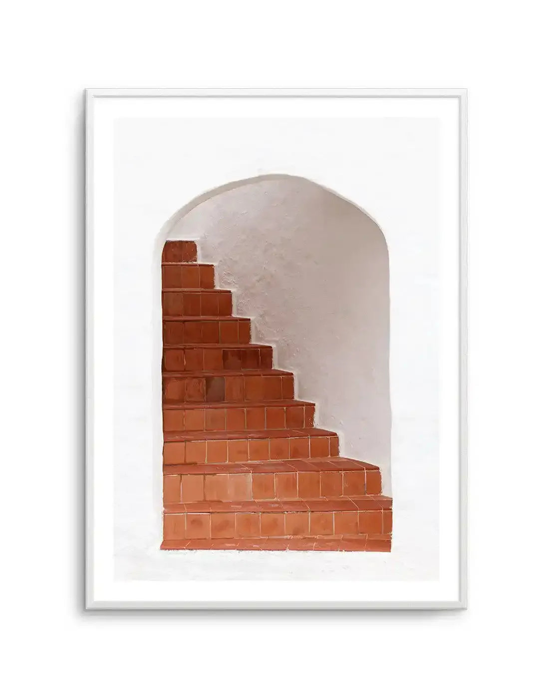 Santorini Staircase Art Print-Shop Greece Wall Art Prints Online with Olive et Oriel - Our collection of Greek Islands art prints offer unique wall art including blue domes of Santorini in Oia, mediterranean sea prints and incredible posters from Milos and other Greece landscape photography - this collection will add mediterranean blue to your home, perfect for updating the walls in coastal, beach house style. There is Greece art on canvas and extra large wall art with fast, free shipping across