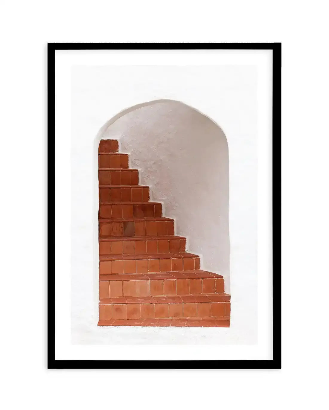 Santorini Staircase Art Print-Shop Greece Wall Art Prints Online with Olive et Oriel - Our collection of Greek Islands art prints offer unique wall art including blue domes of Santorini in Oia, mediterranean sea prints and incredible posters from Milos and other Greece landscape photography - this collection will add mediterranean blue to your home, perfect for updating the walls in coastal, beach house style. There is Greece art on canvas and extra large wall art with fast, free shipping across