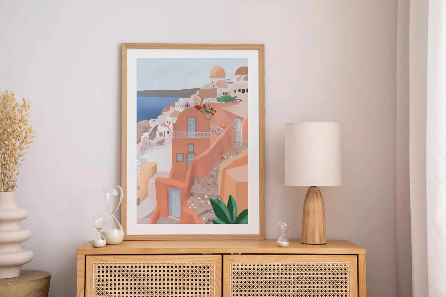 Santorini Steps, Greece by Petra Lizde Art Print from Olive et Oriel where you can shop wallpaper and artworks online