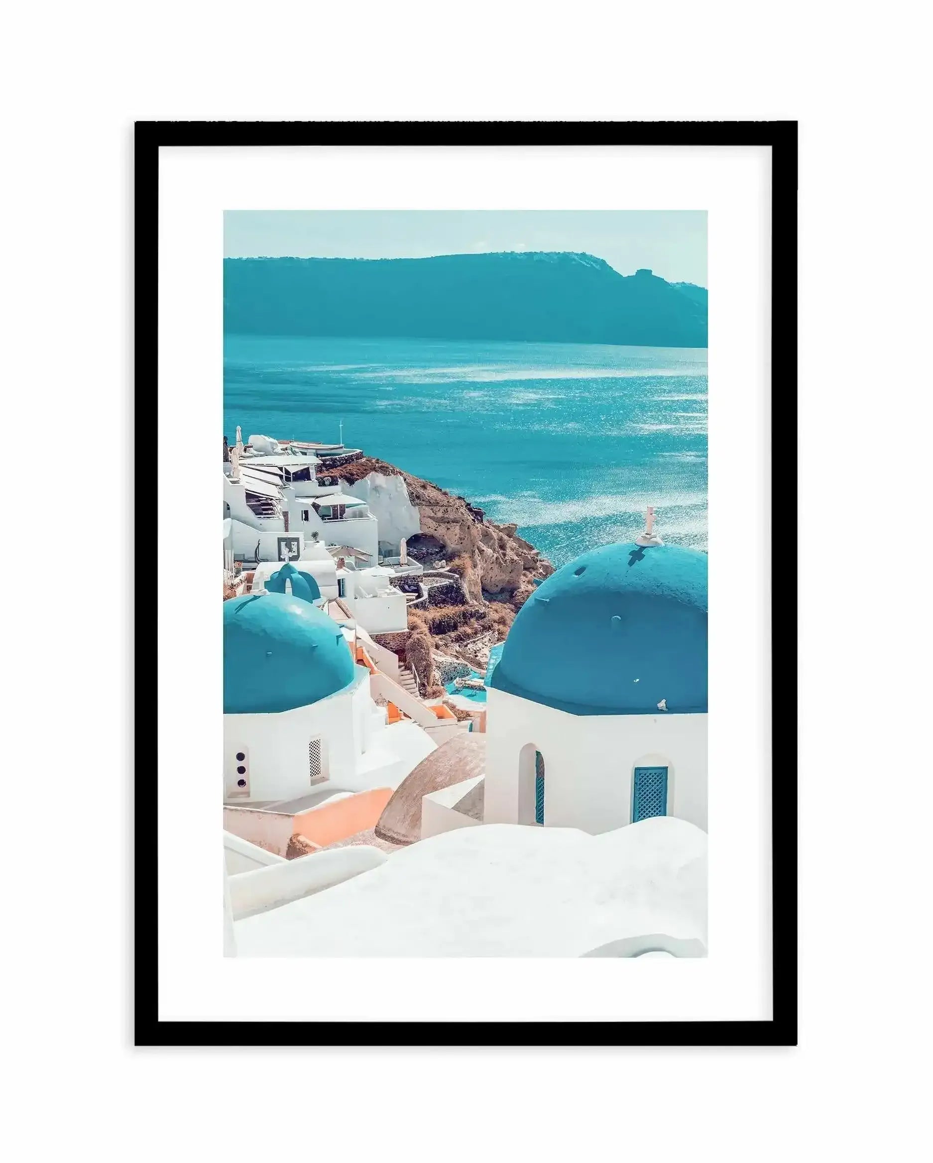 Santorini Sunrise I | PT Art Print-Shop Greece Wall Art Prints Online with Olive et Oriel - Our collection of Greek Islands art prints offer unique wall art including blue domes of Santorini in Oia, mediterranean sea prints and incredible posters from Milos and other Greece landscape photography - this collection will add mediterranean blue to your home, perfect for updating the walls in coastal, beach house style. There is Greece art on canvas and extra large wall art with fast, free shipping a