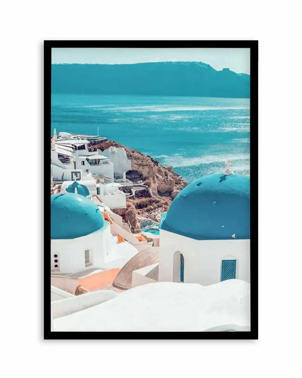 Santorini Sunrise I | PT Art Print from Olive et Oriel where you can shop wallpaper and artworks online