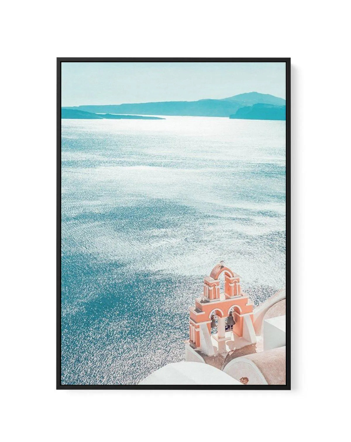 Santorini Sunrise II | PT | Framed Canvas-Shop Greece Wall Art Prints Online with Olive et Oriel - Our collection of Greek Islands art prints offer unique wall art including blue domes of Santorini in Oia, mediterranean sea prints and incredible posters from Milos and other Greece landscape photography - this collection will add mediterranean blue to your home, perfect for updating the walls in coastal, beach house style. There is Greece art on canvas and extra large wall art with fast, free shi