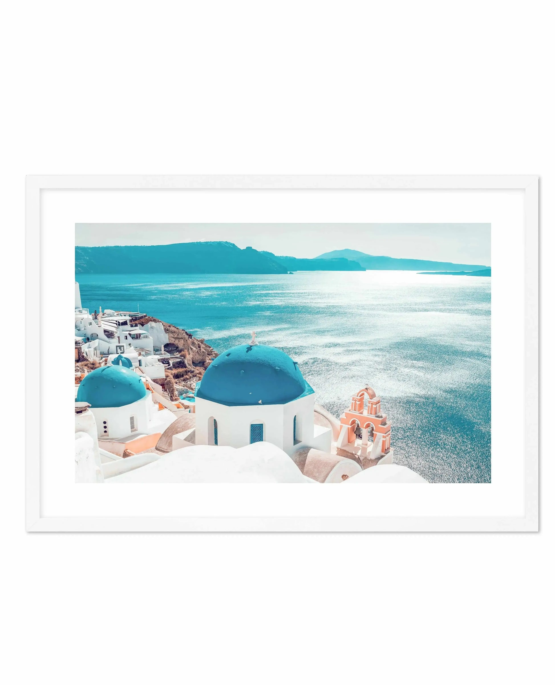 Santorini Sunrise | LS Art Print-Shop Greece Wall Art Prints Online with Olive et Oriel - Our collection of Greek Islands art prints offer unique wall art including blue domes of Santorini in Oia, mediterranean sea prints and incredible posters from Milos and other Greece landscape photography - this collection will add mediterranean blue to your home, perfect for updating the walls in coastal, beach house style. There is Greece art on canvas and extra large wall art with fast, free shipping acr