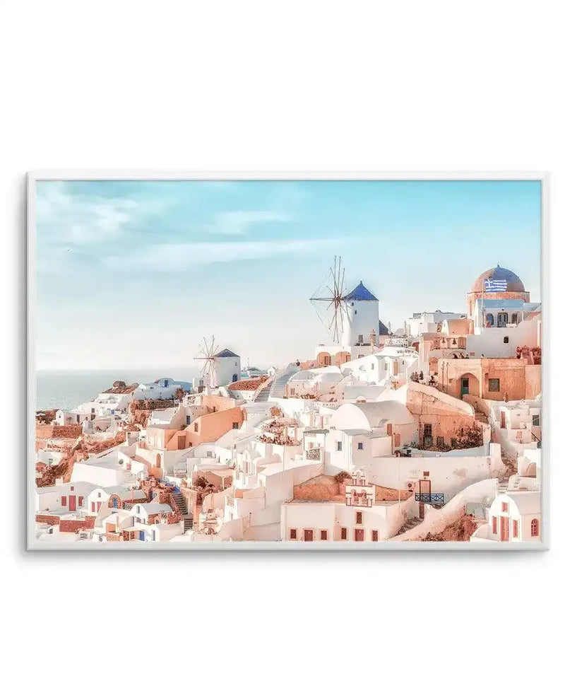 Santorini Sunsets | LS Art Print-Shop Greece Wall Art Prints Online with Olive et Oriel - Our collection of Greek Islands art prints offer unique wall art including blue domes of Santorini in Oia, mediterranean sea prints and incredible posters from Milos and other Greece landscape photography - this collection will add mediterranean blue to your home, perfect for updating the walls in coastal, beach house style. There is Greece art on canvas and extra large wall art with fast, free shipping acr