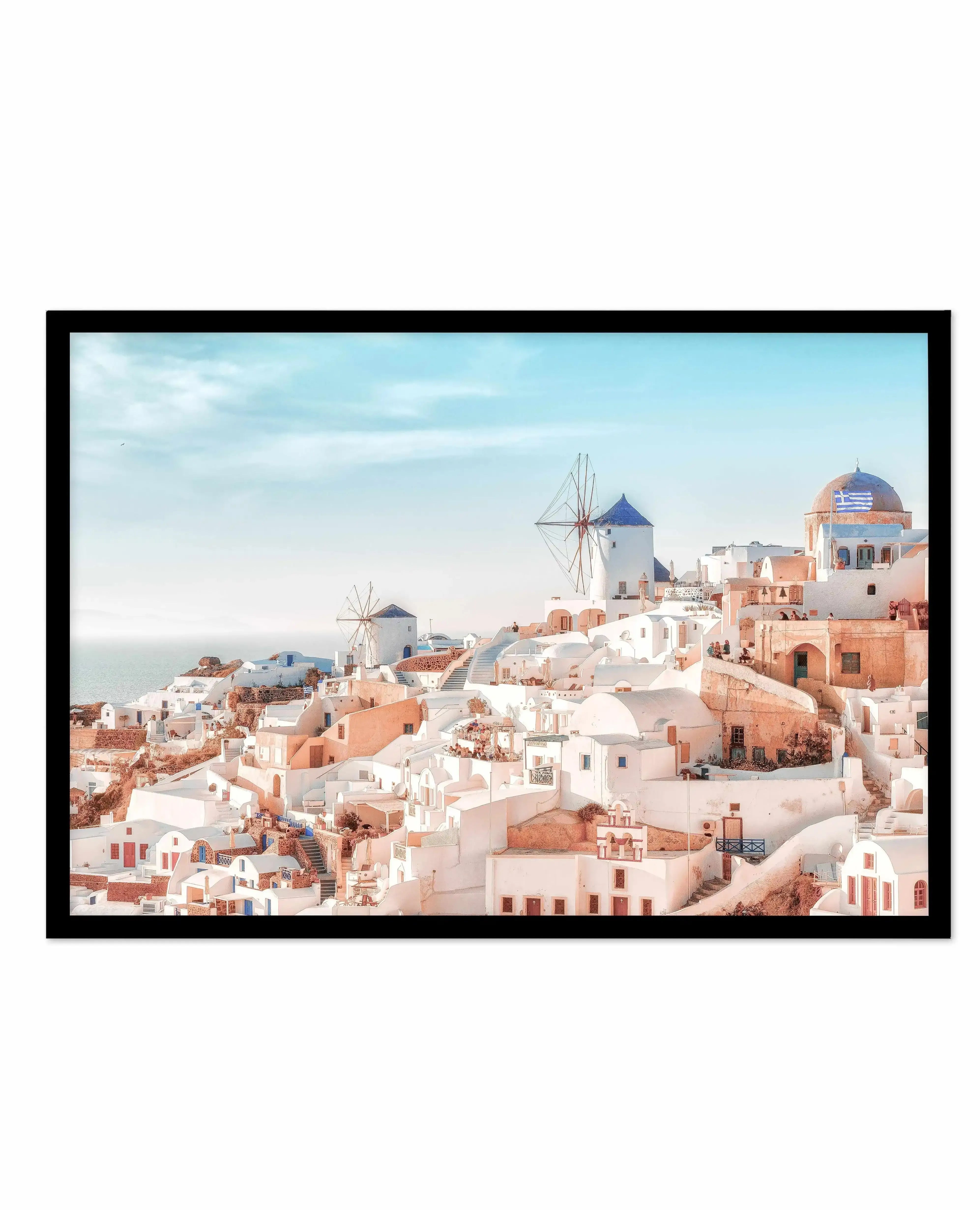 Santorini Sunsets | LS Art Print-Shop Greece Wall Art Prints Online with Olive et Oriel - Our collection of Greek Islands art prints offer unique wall art including blue domes of Santorini in Oia, mediterranean sea prints and incredible posters from Milos and other Greece landscape photography - this collection will add mediterranean blue to your home, perfect for updating the walls in coastal, beach house style. There is Greece art on canvas and extra large wall art with fast, free shipping acr