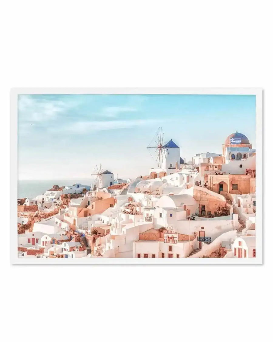 Santorini Sunsets | LS Art Print from Olive et Oriel where you can shop wallpaper and artworks online