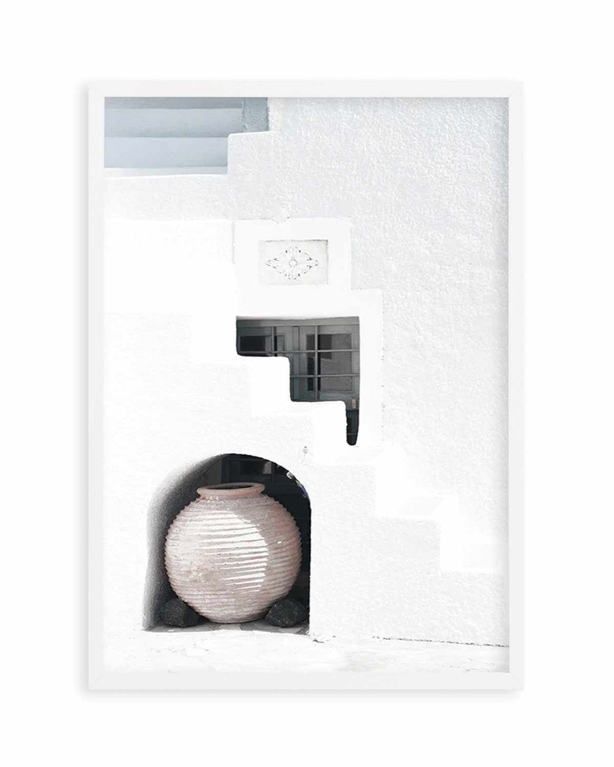 Santorini Urn Art Print