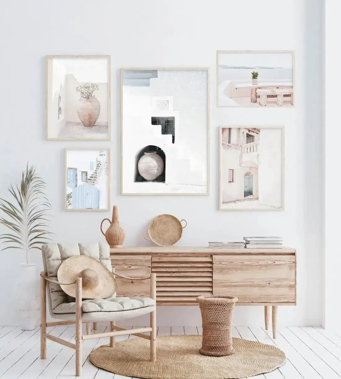 Santorini Urn Art Print-Shop Greece Wall Art Prints Online with Olive et Oriel - Our collection of Greek Islands art prints offer unique wall art including blue domes of Santorini in Oia, mediterranean sea prints and incredible posters from Milos and other Greece landscape photography - this collection will add mediterranean blue to your home, perfect for updating the walls in coastal, beach house style. There is Greece art on canvas and extra large wall art with fast, free shipping across Austr