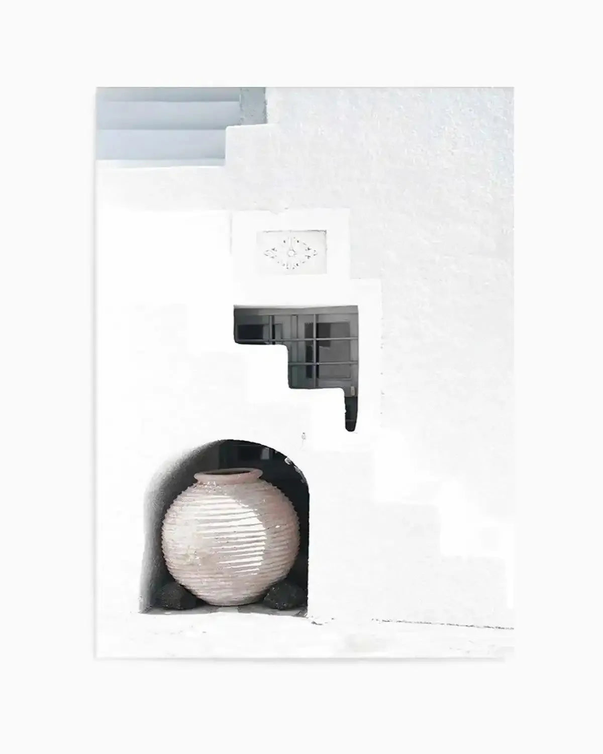Santorini Urn Art Print from Olive et Oriel where you can shop wallpaper and artworks online
