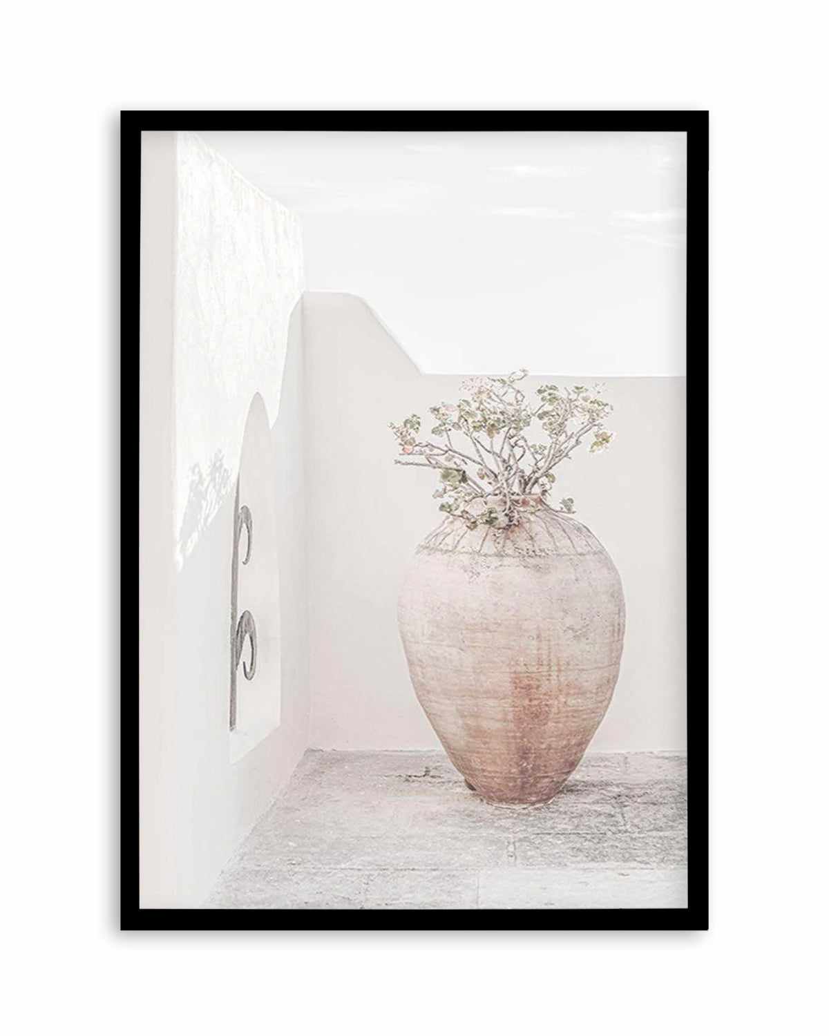 Santorini Vase Art Print