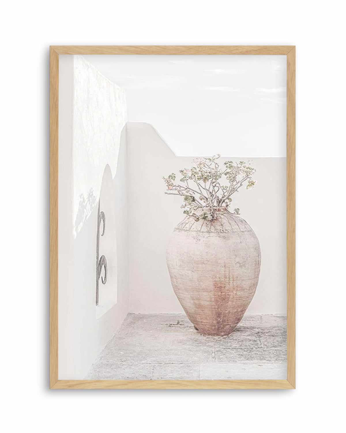 Santorini Vase Art Print