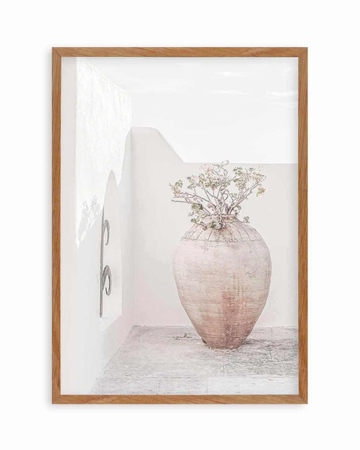 Santorini Vase Art Print