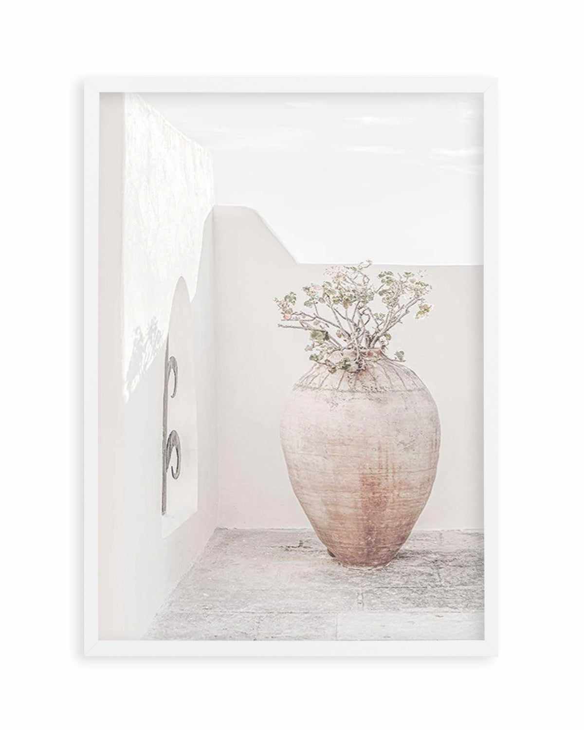 Santorini Vase Art Print