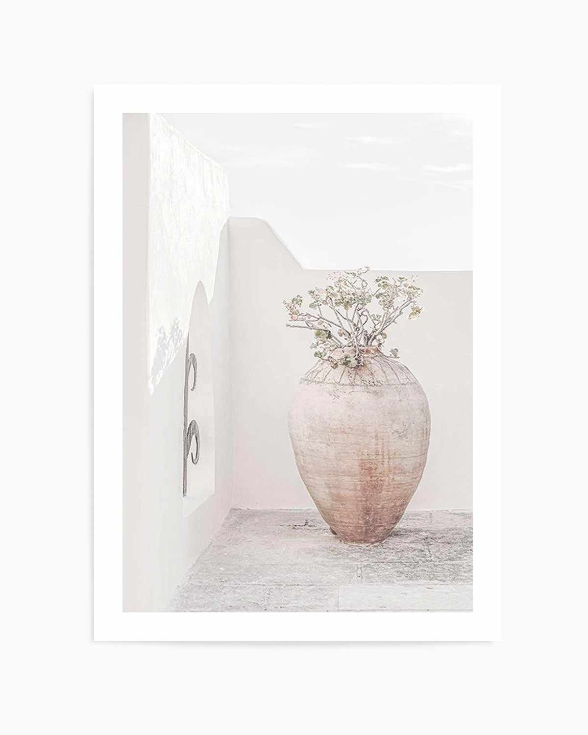 Santorini Vase Art Print