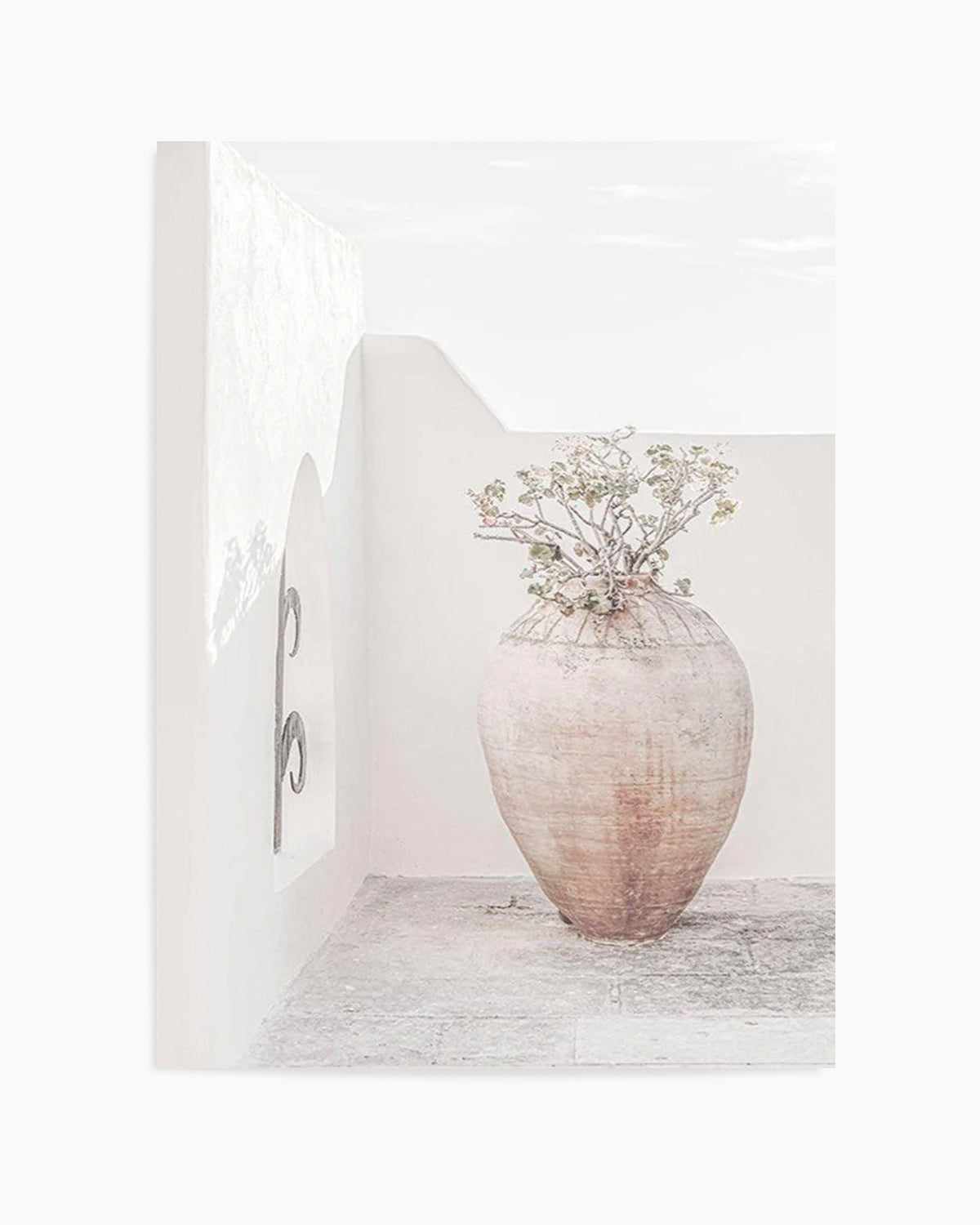 Santorini Vase Art Print